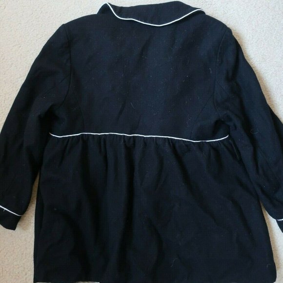 ALICE MCCALL 'WIGGLE' COAT - Black and White Trim Wool Size 12 - Picture 5 of 6
